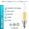 Luxrite CA11 LED Bulbs 7W (100W Equivalent) 800LM 3500K Natural White Dimmable E12 Candelabra Base 6-Pack LR21649-6PK